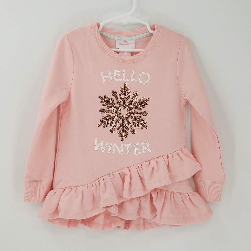 Tommy Bahama Girl's Ruffle Layer Winter Sweater